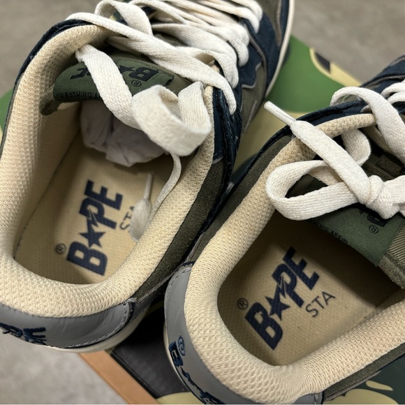 Mens A Bathing Ape Navy sk8-sta shoe Size 9 - Picture 6 of 11